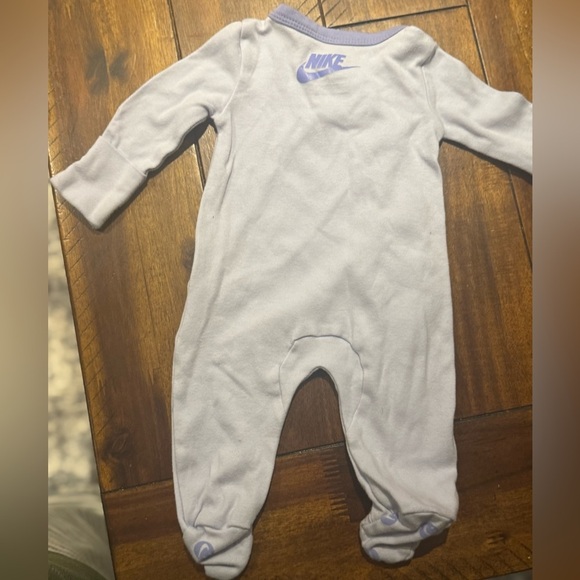 Nike Purple One Piece Footies with Lavender Accents - Picture 4 of 5